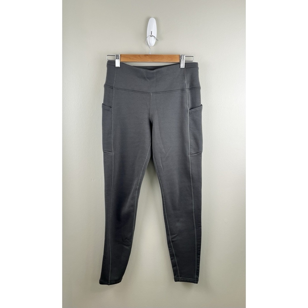 Athleta Altitude Stash Tight in Polartec Power Stretch, Olive Green Sz M #428836